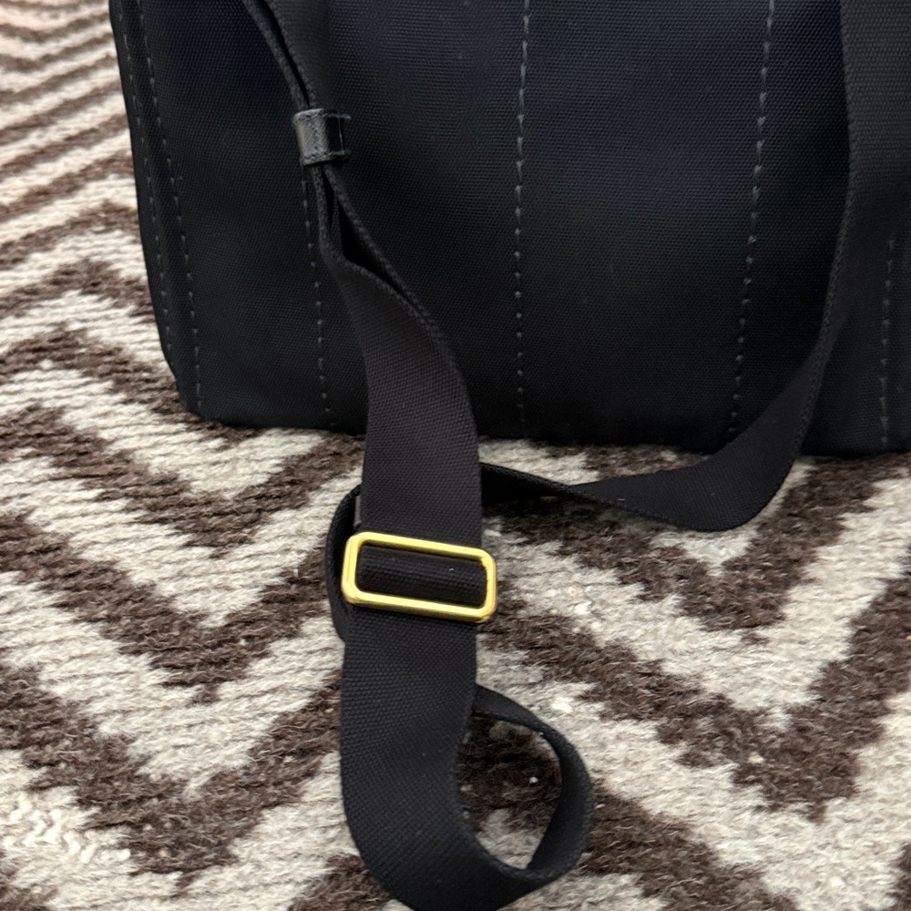 Canapa convertible Prada Black tote 
  Canvas bag hardware Gold - Picture 5 of 6